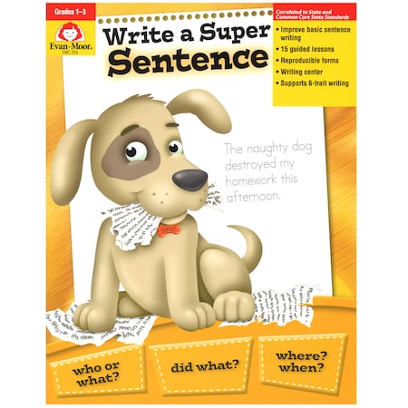 Evan-Moor Educational Publishers Write A Super Sentence, Teachers Edition, Grae 1-3 205